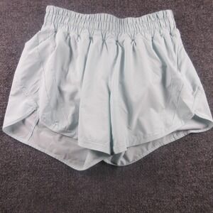 Lululemon Shorts Womens 6 Blue Relaxed Fit Running Athletic Lined Zip Pocket